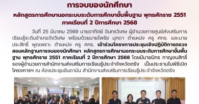 เข้าร่วมโครงการประชุมเชิงปฏิบัติการตรวจสอบหลักฐานการจบของนักศึกษา หลักสูตรการศึกษานอกระบบระดับการศึกษาขั้นพื้นฐาน พุทธศักราช 2551 ภาคเรียนที่ 2 ปีการศึกษา 2568