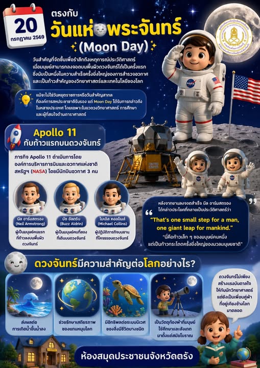 20 กรกฎาคม “วันแห่งพระจันทร์ (Moon Day)”