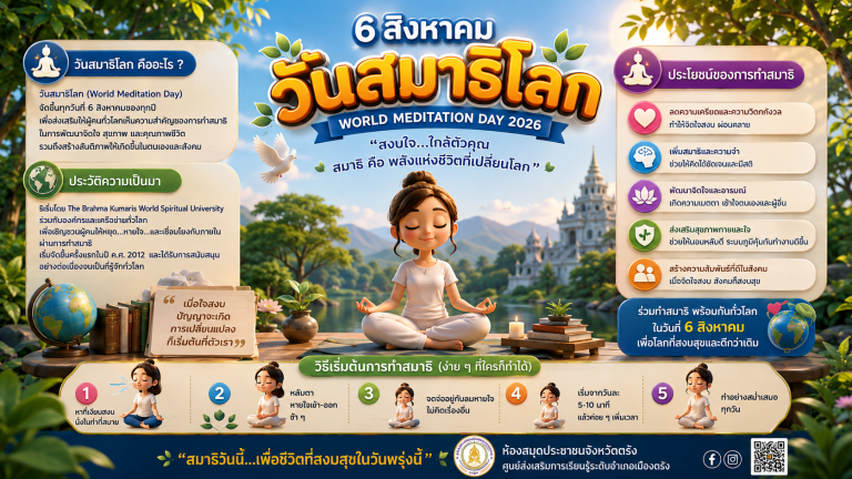 6 สิงหาคม วันสมาธิโลก (World Meditation Day 2026)