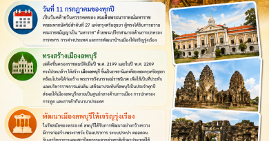 11 กรกฎาคม วันคล้ายวันสวรรคตสมเด็จพระนารายณ์มหาราช น้อมรำลึกพระมหากรุณาธิคุณ พระมหากษัตริย์ผู้ทรงสร้างความรุ่งเรืองให้แก่เมืองลพบุรี